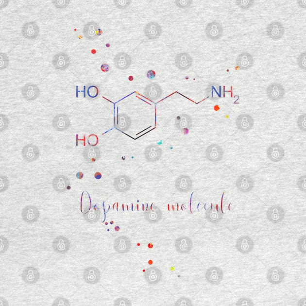 Dopamine molecule by RosaliArt